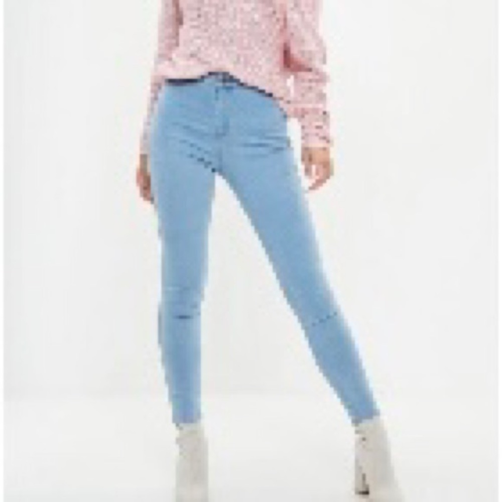 Missguided Blue Vice Skinny Jeans